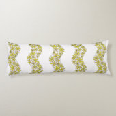 Daisy Chain Wiggly Flower Stripes geel Lichaamskussen (Achterkant)