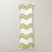 Daisy Chain Wiggly Flower Stripes geel Lichaamskussen (Achterkant (Verticaal))