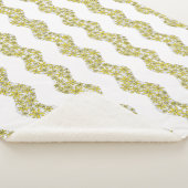 Daisy Chain Wiggly Flower Stripes geel Sherpa Deken (3/4)