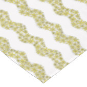 Daisy Chain Wiggly Flower Stripes geel Tafelkleed (Gekanteld)