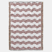 Daisy Chain Wiggly Flower Stripes rood Deken (Voorkant Verticaal)