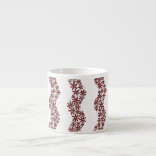 Daisy Chain Wiggly Flower Stripes rood Espresso Kop