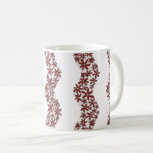 Daisy Chain Wiggly Flower Stripes rood Koffiemok (Voorkant rechts)