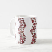 Daisy Chain Wiggly Flower Stripes rood Koffiemok (Voorkant links)