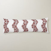 Daisy Chain Wiggly Flower Stripes rood Lichaamskussen (Achterkant)