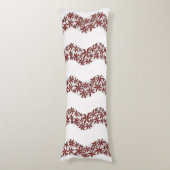 Daisy Chain Wiggly Flower Stripes rood Lichaamskussen (Voorkant Verticaal)