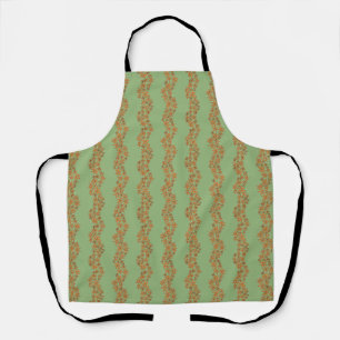 Daisy Chain Wiggly Flower Stripes sinaasappel op g Schort