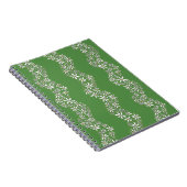 Daisy Chain Wiggly Flower Stripes wit groen Notitieboek (Rechterzijde)
