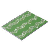 Daisy Chain Wiggly Flower Stripes wit groen Notitieboek (Linkerzijde)
