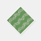 Daisy Chain Wiggly Flower Stripes wit groen Servet (Hoek)