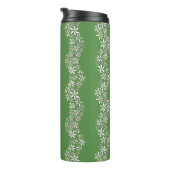 Daisy Chain Wiggly Flower Stripes wit groen Thermosbeker (Geroteerd rechts)