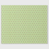 Daisy Chain yellow daisies op green Cadeaupapier (Vlak)