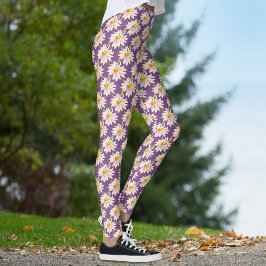 Daisy chains bloem kunst patroon leggings