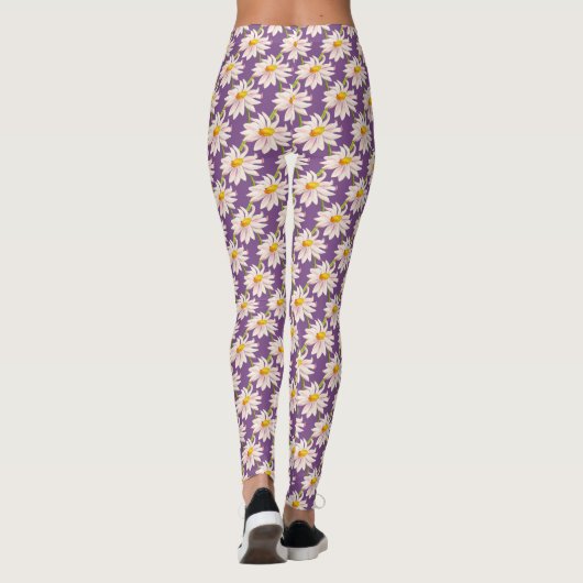Daisy chains bloem kunst patroon leggings (Achterkant)