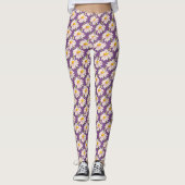 Daisy chains bloem kunst patroon leggings (Voorkant)