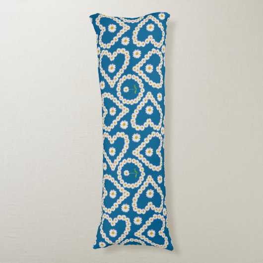  Daisy Chains on Blue, Custom Body Pillow Lichaamskussen (Voorkant Verticaal)