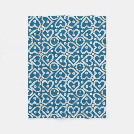 Daisy Chains op Blue, Fleece Blanket Deken (Voorkant)