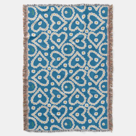  Daisy Chains op Blue, Throw Blanket Deken (Voorkant Verticaal)