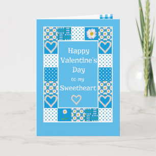 Daisy Chains Patchwork Valentijn voor liefje Feestdagen Kaart