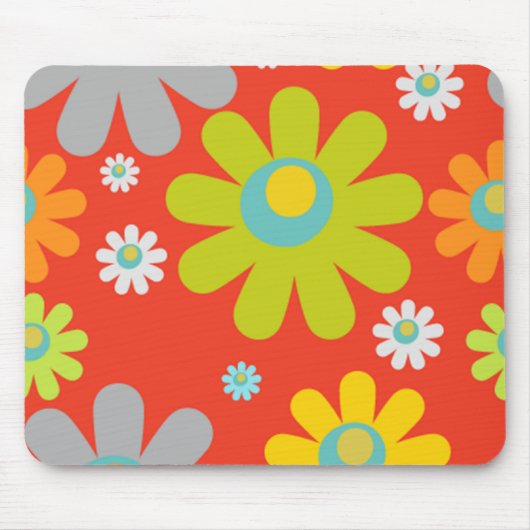 daisy cherry red mousepad muismat (Voorkant)
