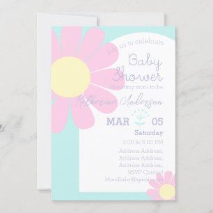 Daisy Chic Baby shower pastel blauw Kaart