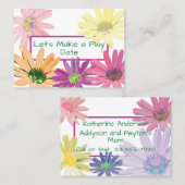 Daisy Child's Play Date Visitekaartje (Voorkant / Achterkant)