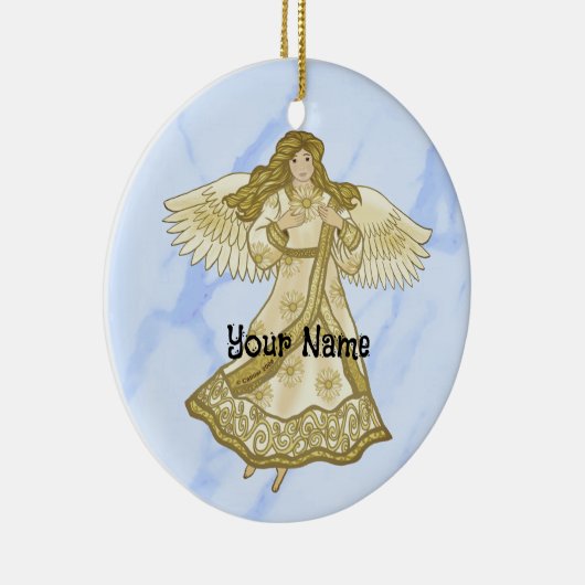 Daisy Christelijk angel Keramisch Ornament (Rechts)