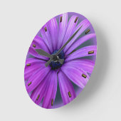 Daisy Clock Paarse Daisies Blue Flower Wall Clock Ronde Klok (Hoek)