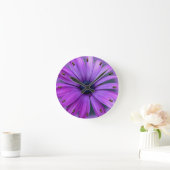 Daisy Clock Paarse Daisies Blue Flower Wall Clock Ronde Klok (Huis)