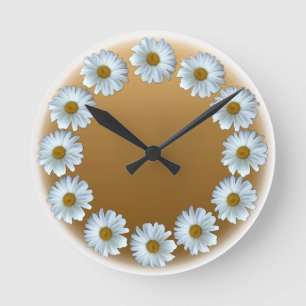 Daisy Clock Wildflower Daisies Flower Wall klok