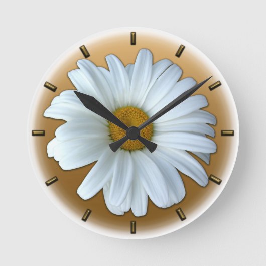 Daisy Clock Wildflower Daisies Flower Wall klok (Voorkant)