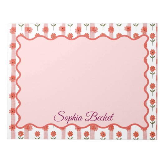 Daisy Coquette Stripes Notitieblok (Voorkant)