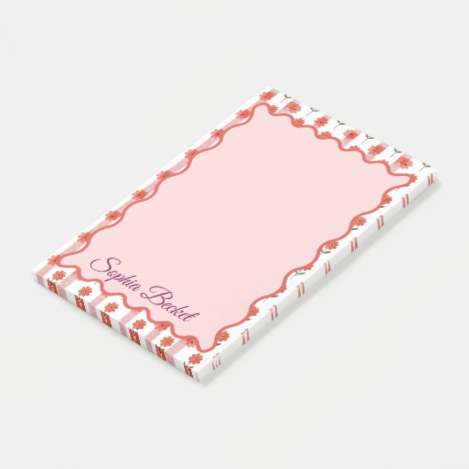 Daisy Coquette Stripes Notitieblok Post-it® Notes (Schuin)