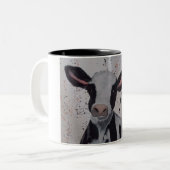 DAISY Cow Tweekleurige Koffiemok (Voorkant links)