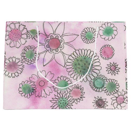 Daisy Crazy Gift Bag Groot Cadeauzakje (Voorkant)