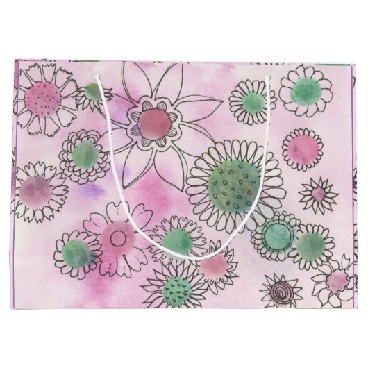 Daisy Crazy Gift Bag Groot Cadeauzakje (Achterkant)