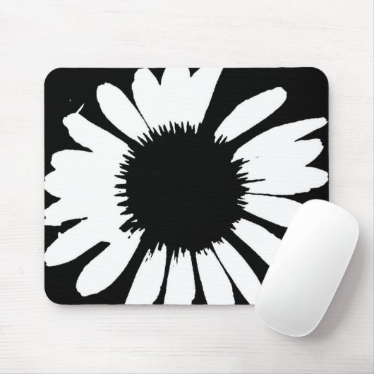 Daisy Crazy - Muismat zwart-wit (Met muis)