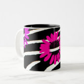 "Daisy Crazy" Tweekleurige Koffiemok (Voorkant links)
