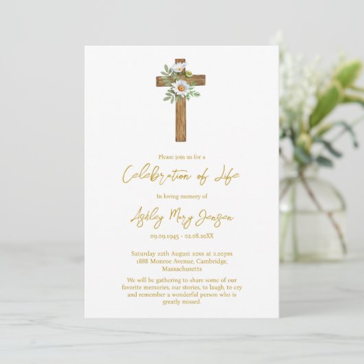 Daisy Cross-herdenkingsdienst Kaart (Staand voorkant)