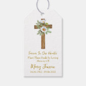 Daisy Cross Memorial Funeral Seed Packet  Cadeaulabel (Voorkant)