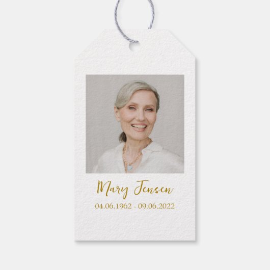 Daisy Cross Memorial Funeral Seed Packet  Cadeaulabel (Achterkant)