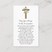 Daisy Cross Memorial Photo Funeral Prayer Card Visitekaartje (Achterkant)