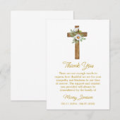 Daisy Cross Sympathy Thank You Card Bedankkaart (Voorkant / Achterkant)