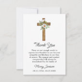 Daisy Cross Sympathy Thank You Card Bedankkaart (Voorkant)