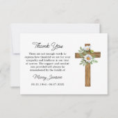 Daisy Cross Sympathy Thank You Card Bedankkaart (Voorkant)