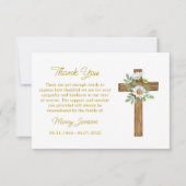 Daisy Cross Sympathy Thank You Card Bedankkaart (Voorkant)
