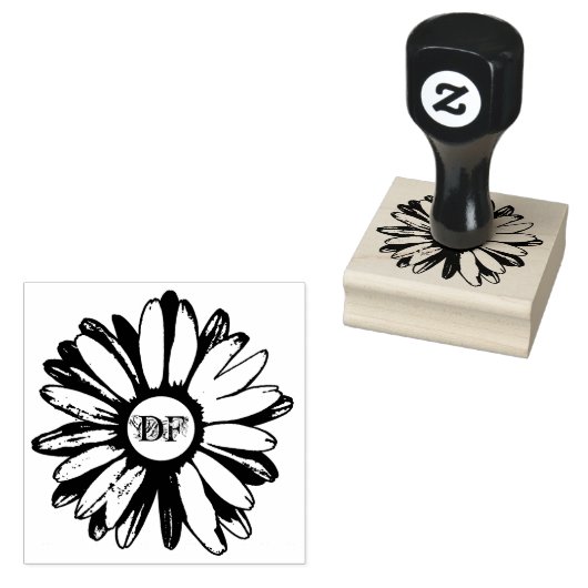 Daisy Custom Monogram Stempel (Gestempeld)