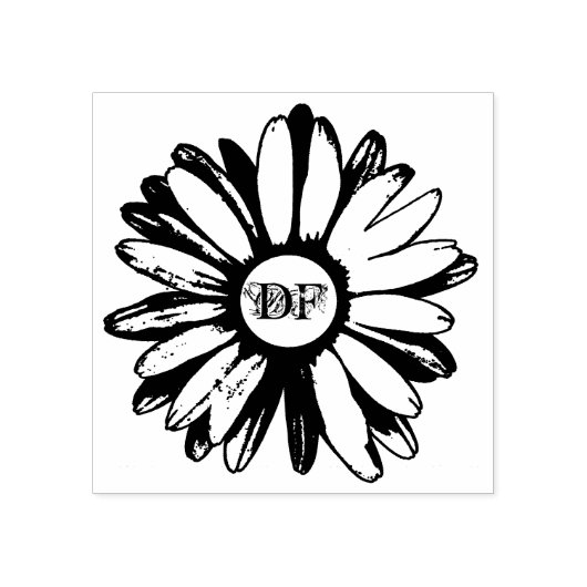 Daisy Custom Monogram Stempel (Afrduk)