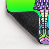 "Daisy" Cute Cat Rainbow Fairy Art Mousepad Muismat (Hoek)