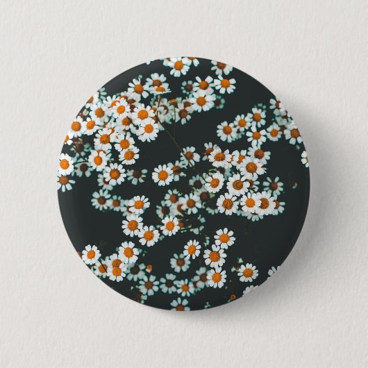 Daisy Daisies Floral Ronde Button 5,7 Cm (Voorkant)
